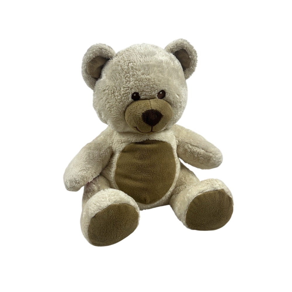 Build-A-Bear Cream Tan Teddy Bear Plush Stuffed Animal 16" BAB Brown Paw Pad